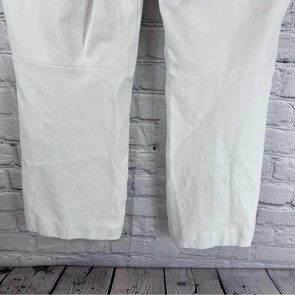 SPANX Flared‎ Pull-On Cropped Jeans Tummy Control Stretch Women’s Large White - Picture 6 of 12